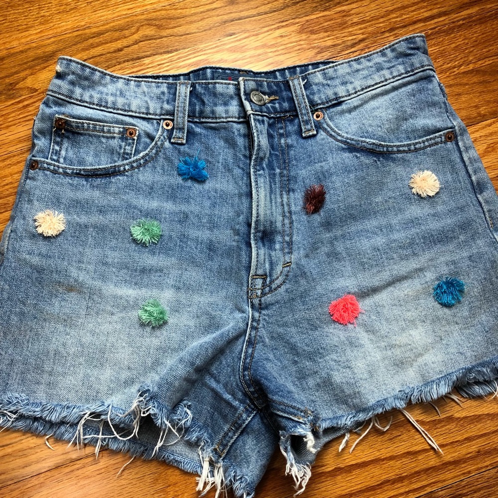 Lucky brand jean short high rise festival cut off